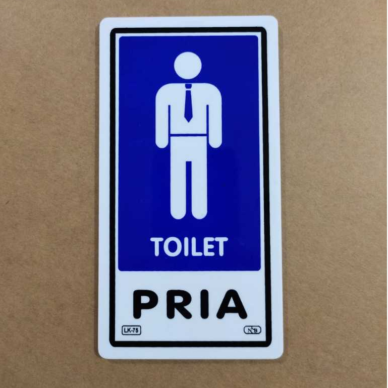 

Label Acrylic Kecil / Label Akrilik Kecil 8x15cm - Toilet Pria (Biru_Putih Hitam)