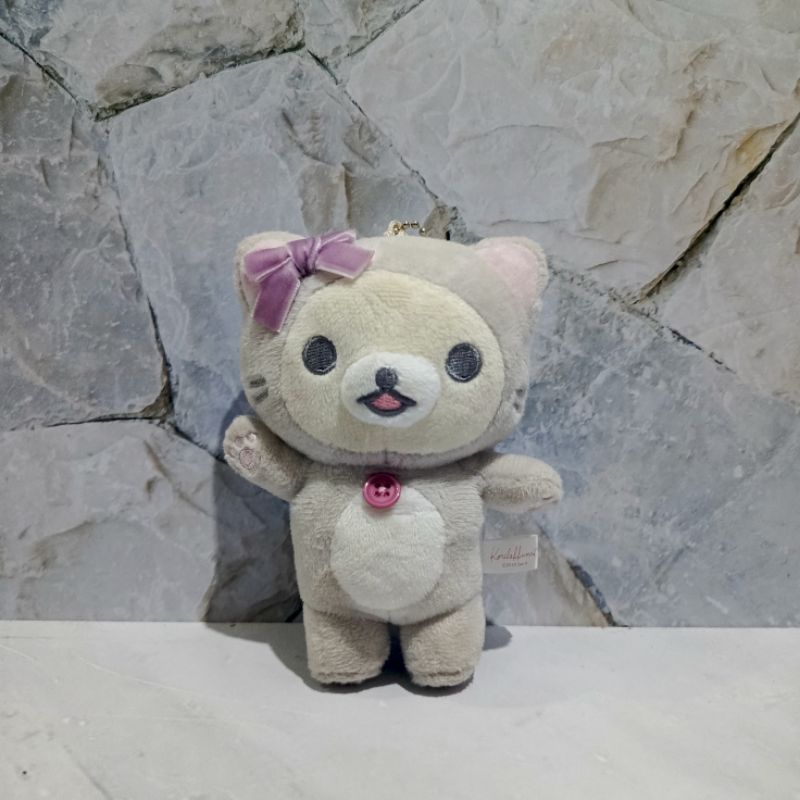 Gantungan Kunci/Keychain/Keyring Boneka Korilakkuma Kostum Kucing Cute Original San-X