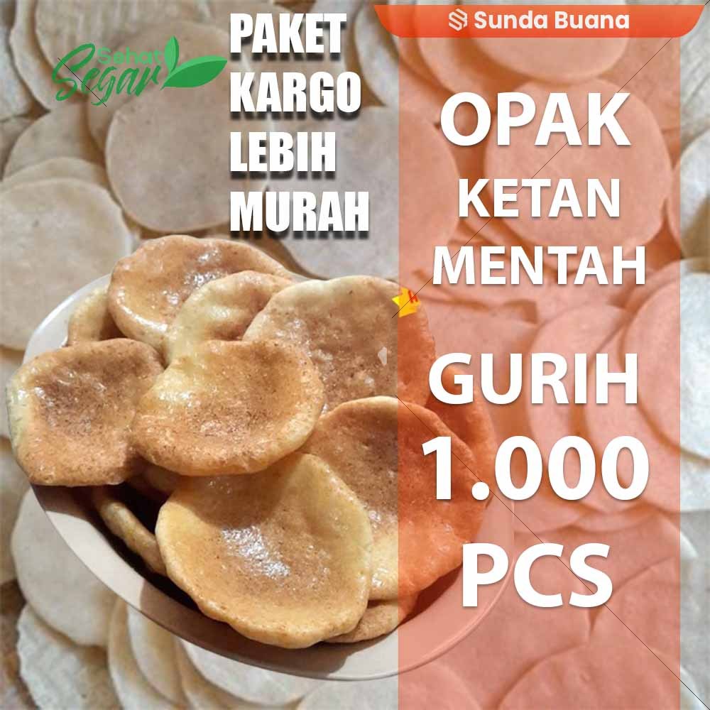 

Paket Kargo Opak Beras ketan mentah kering 1.000 ( Seribu) pcs