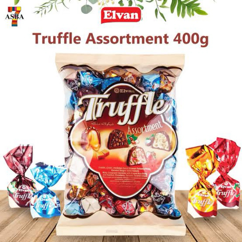 

Elvan Truffle Assortment Chocolate 400gr Coklat Turki Mix Rasa