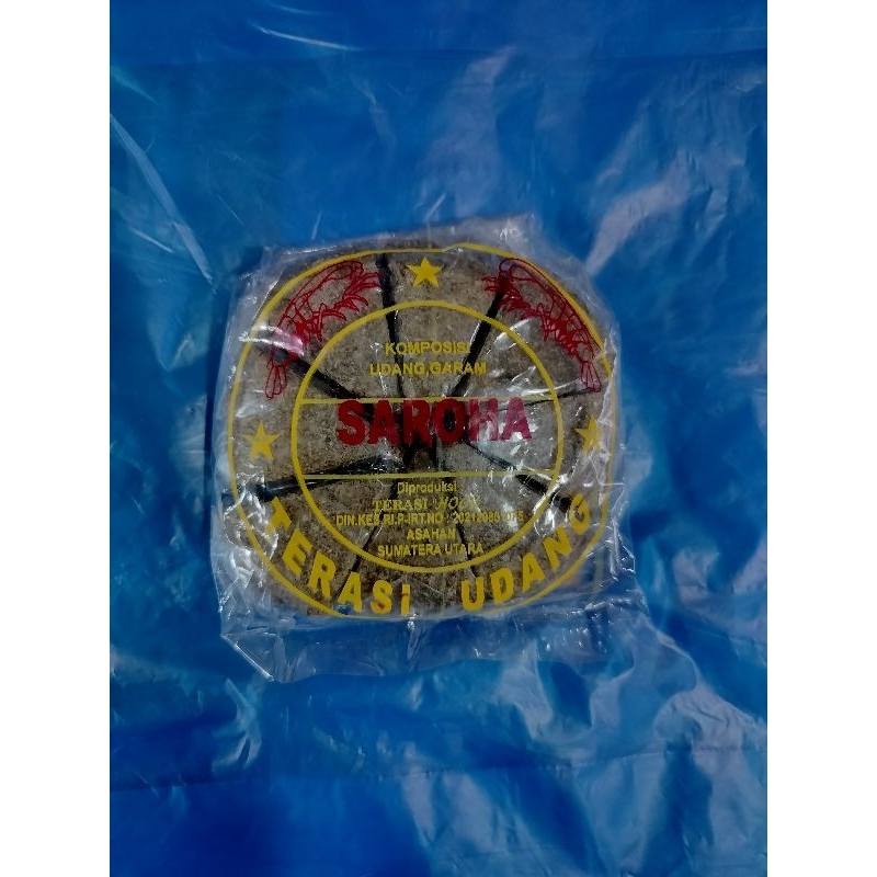 

terasi udang merek saroha potong 8 bulat belacan asli