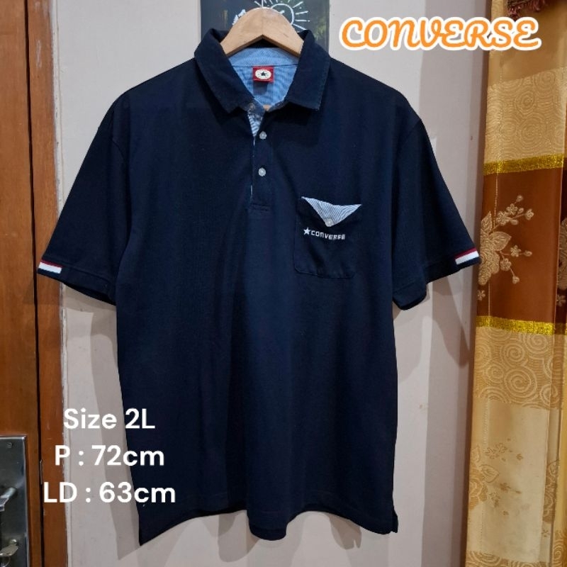Kaos Polo Converse Ori Second Poloshirt Cnvrs