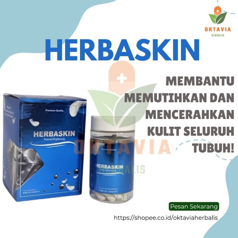 Herbaskin Original 100% Herbal Suplemen Kecantikan Pemutih Badan