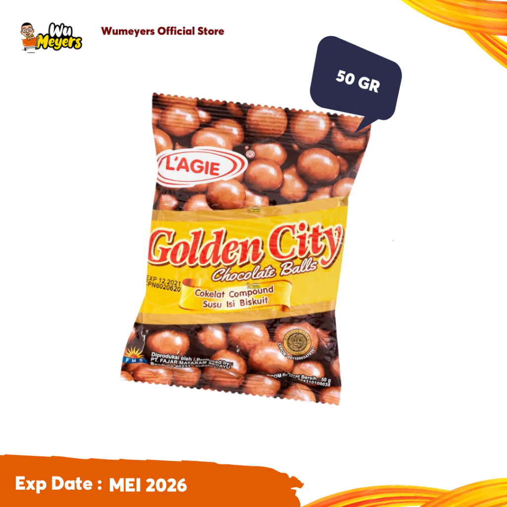 

L'agie Golden City 50gr Lagie Coklat Balls 50 gr