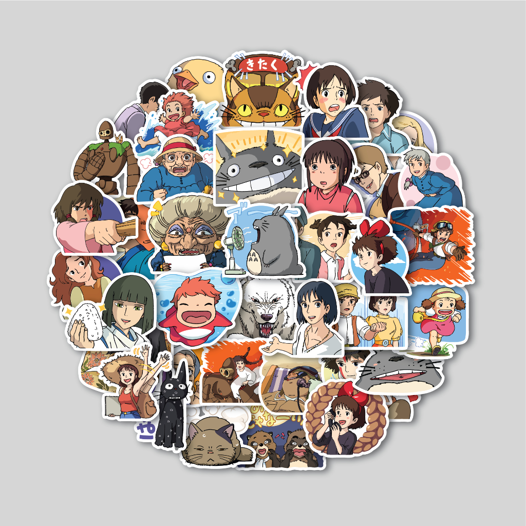 

STICKER PACK EVERYTHING GHIBLI | STIKER TUMBLER LAPTOP | STIKER KOPER HELM