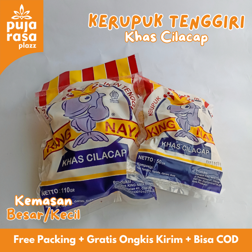 

SPESIAL KRUPUK KERUPUK IKAN TENGIRI ASLI KHAS CILACAP KING NAYA