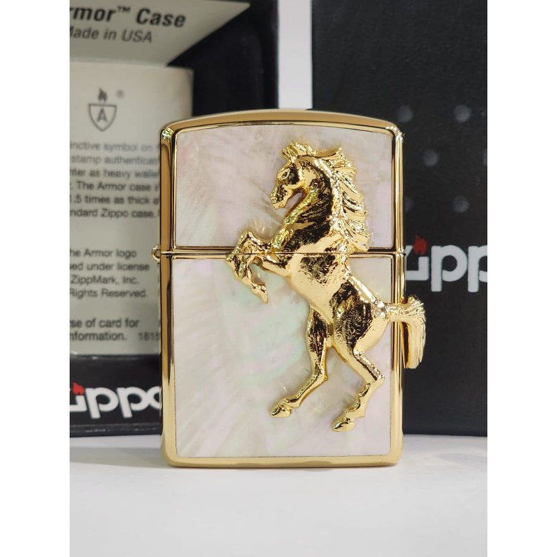 Original Zippo Armor Horse Shell