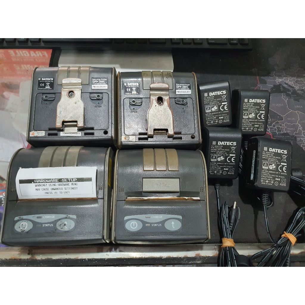 Printer thermal DATECS DPP-350 bluetooth, kertas ukuran max 80mm, second normal
