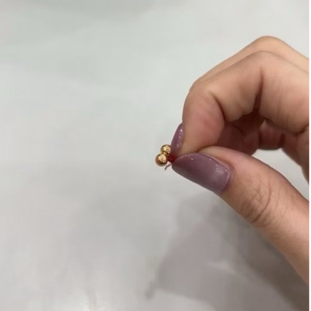 Giwang tindik bayi bulat polos