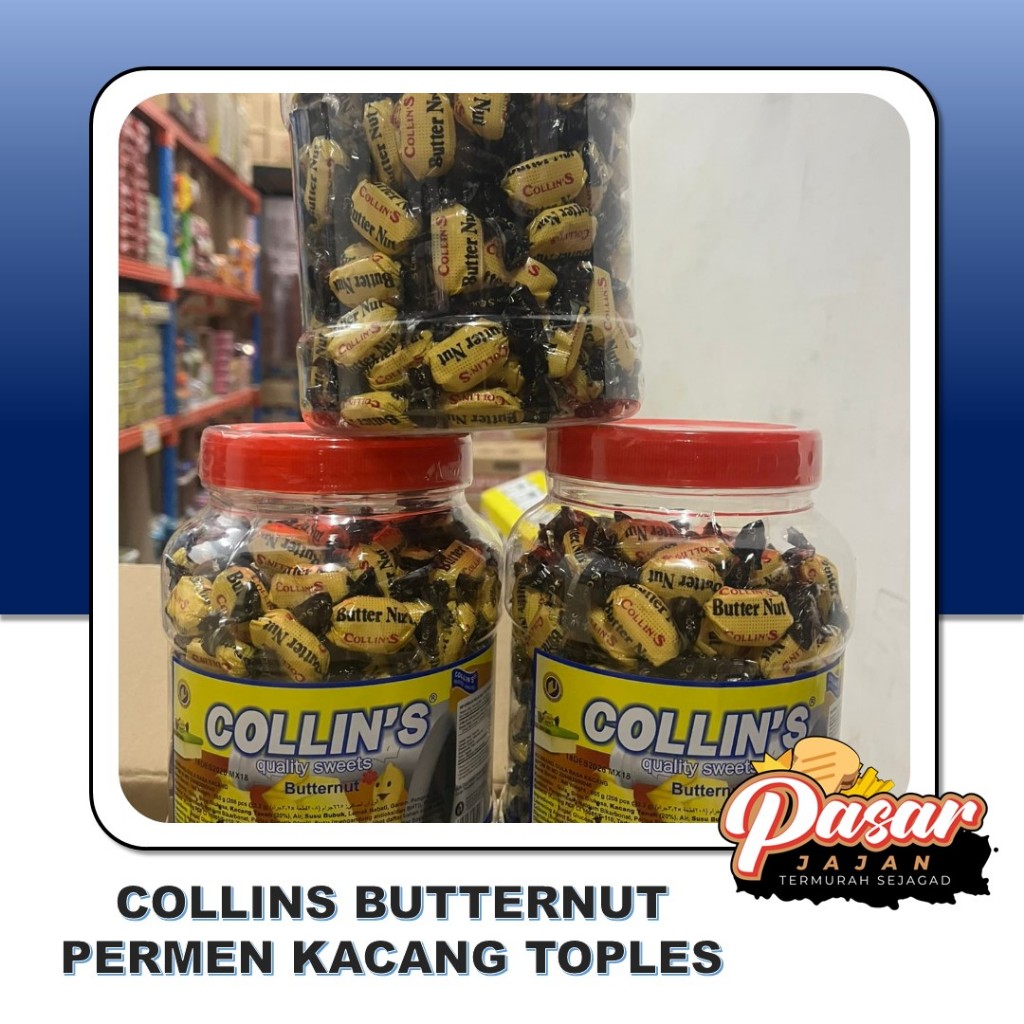 

Collins Butternut Permen Kacang Toples Isi 665gr