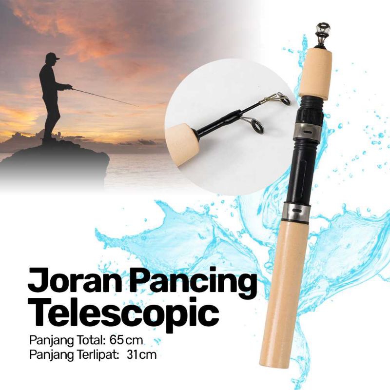 Joran Gagang Tongkat Walesan Alat Pancing Ikan Laut Murah Carbon Fiber Solid Lentur Antena Telescopi