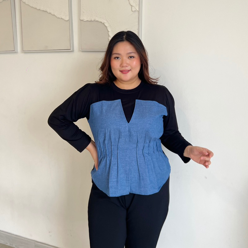 RB4 Duchess Atasan Jeans Tshirt Sillva / Atasan Bigsize Kemben Jeans/ Atasan Bigsize Duchess /