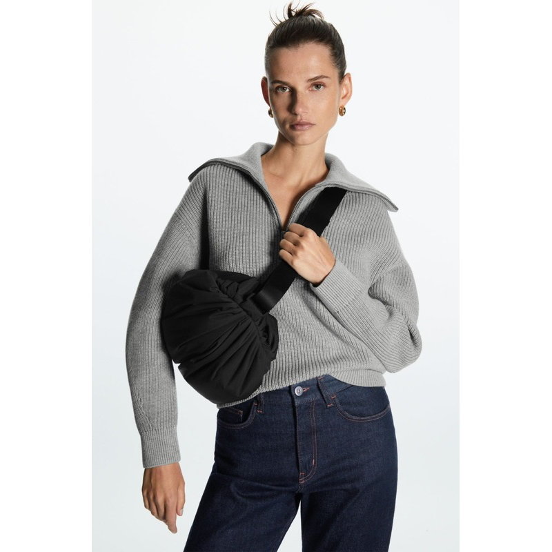 Cos Nylon Crossbody Bag Black