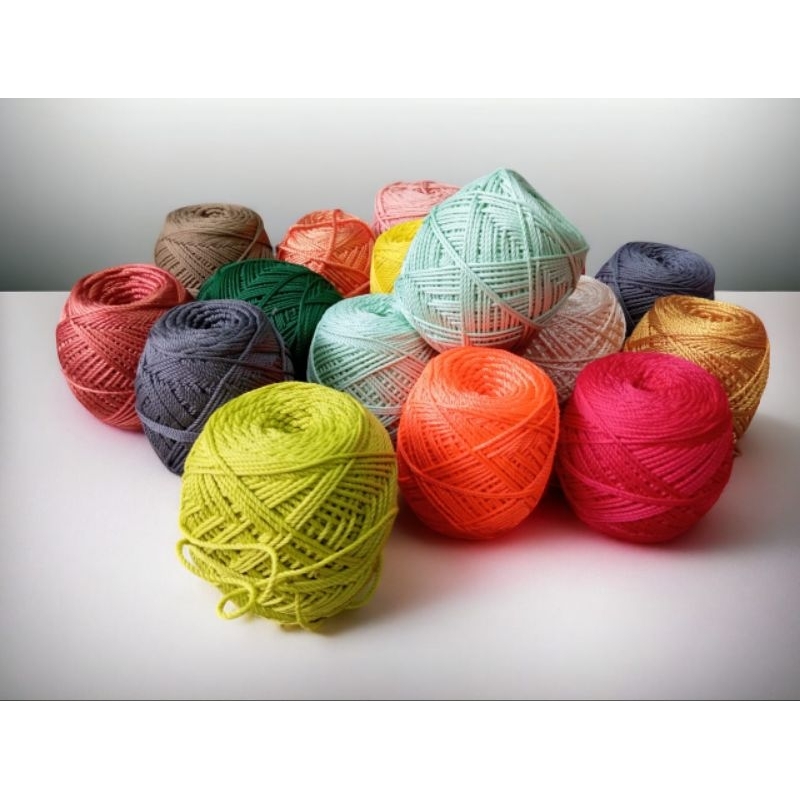 BENANG RAJUT POLYESTER KATALOG POLY KILAP & DOFF | BENANG RAJUT POLYESTER PILIH WARNA | BENANG POLYE