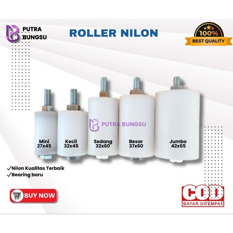 Roda Roller Nilon | Roller Nylon Untuk pagar Stainless DLL