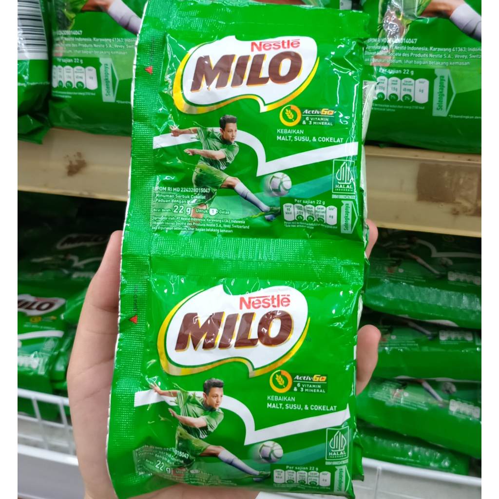 

Nestle Milo Actigen Active Sachet 22gr X 10 Sachet / Susu Bubuk Milo Cokelat