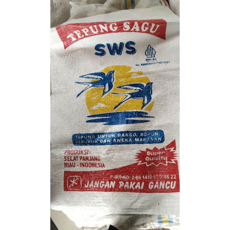 tepung sagu kering rumbia merk sws