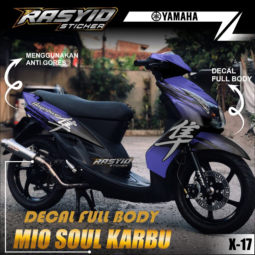 COD Sticker Decal Full Body Motor Yamaha Mio Soul Karbu Tahun 2007 2008 2009 2010 2011 2012 Sticker 