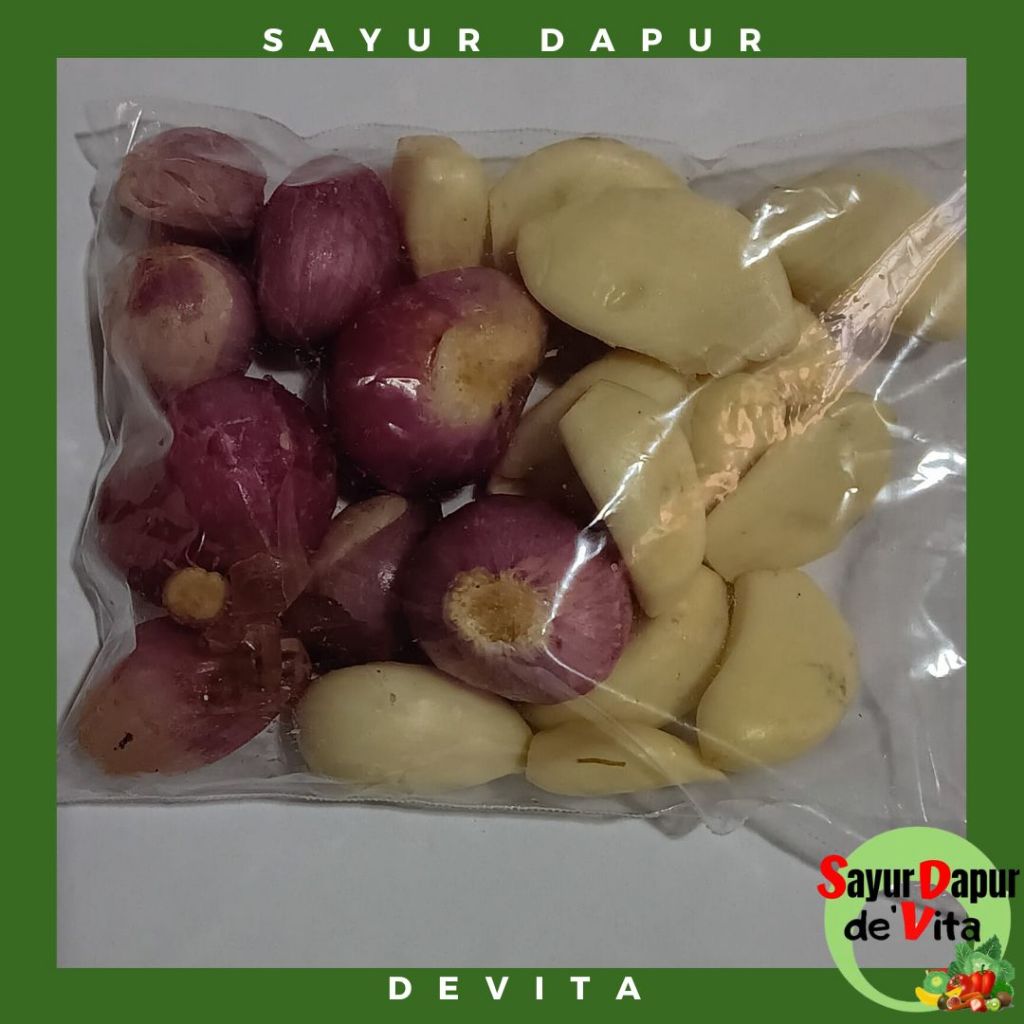 

Bawang Merah, Putih, Kupas Bersih Dicampur 100 gram