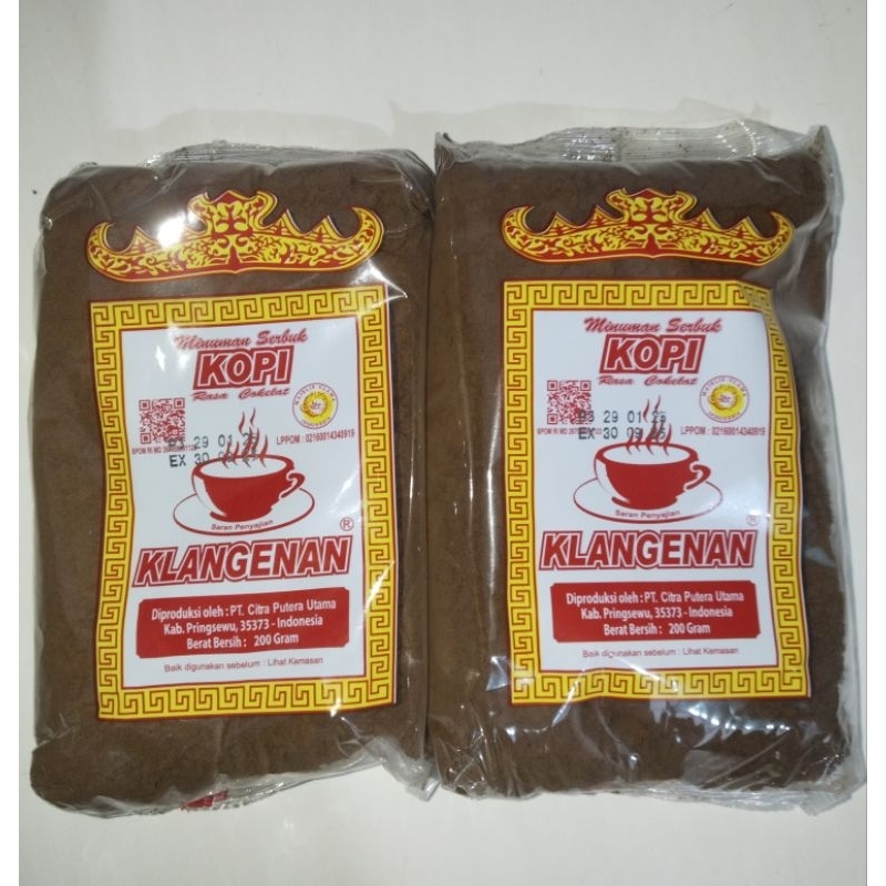 

Kopi bubuk Klangenan Asli lampung 200 gram