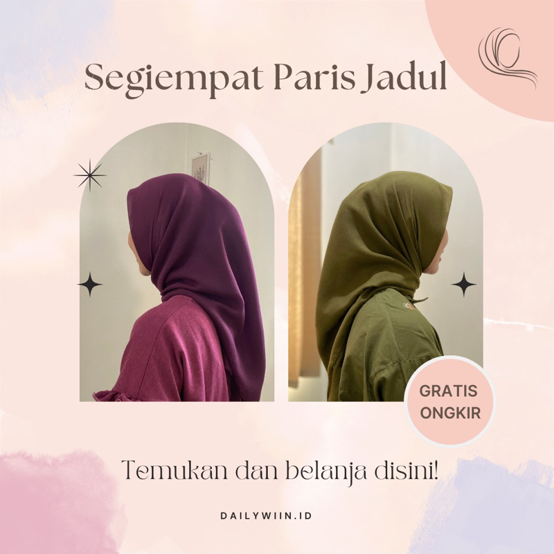 KERUDUNG SEGIEMPAT PARIS JADUL/KERUDUNG SEGIEMPAT PARIS PREMIUM/KERUDUNG SEGIEMPAT PARIS MERK VARISH