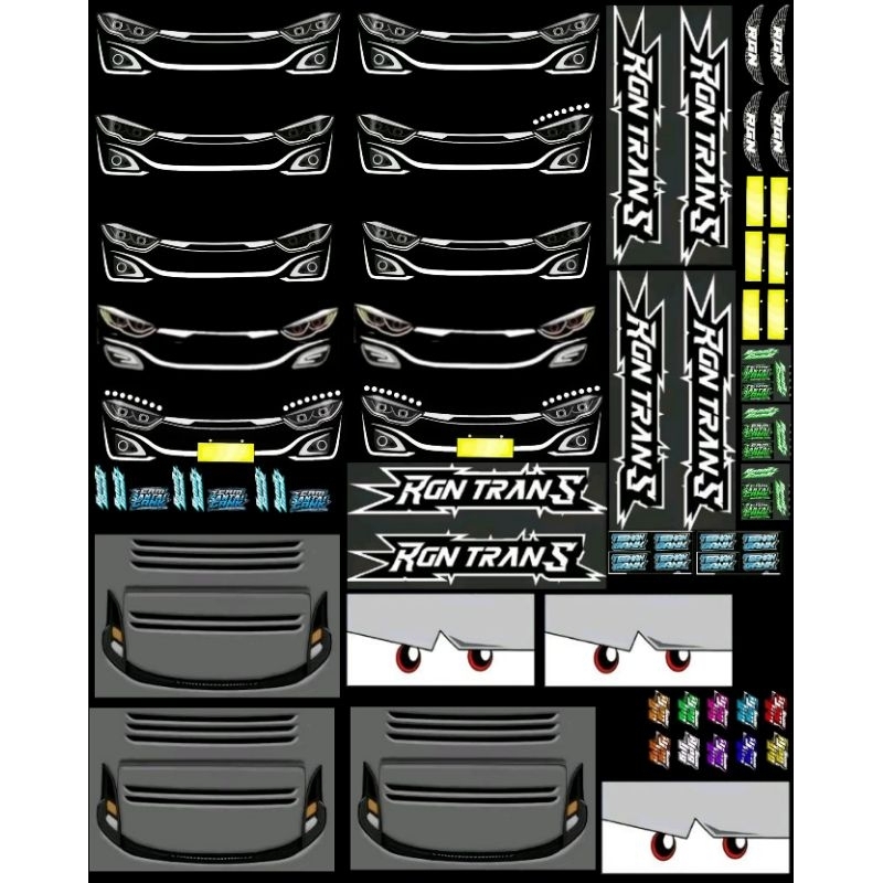 stiker livery bis vinyl | stiker miniatur bis bahan vinyl  | stiker vektor bus vinyl | stiker vinyl