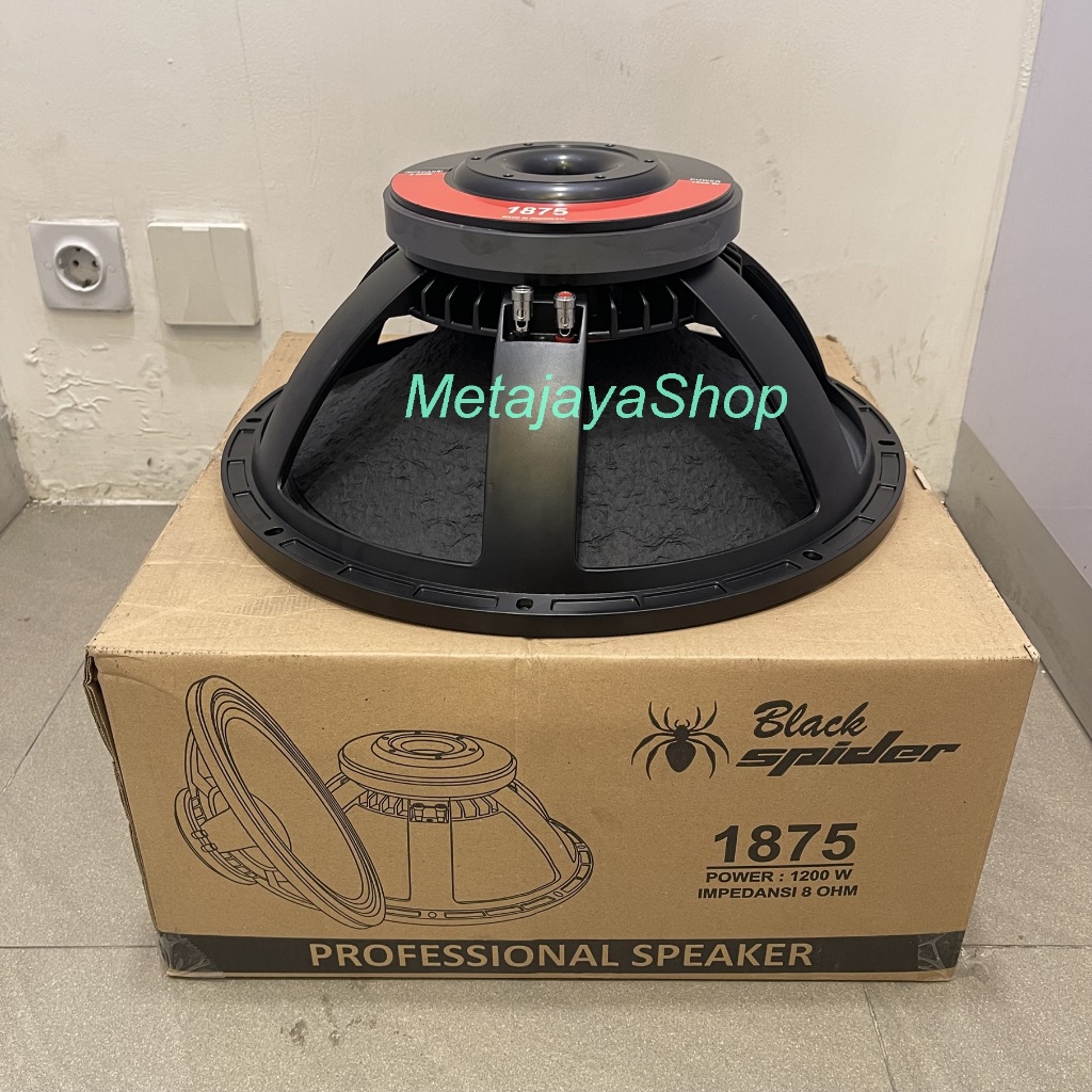 speaker komponen blackspider 1875 woofer 18inch BLACKSPIDER BS 1200watt original