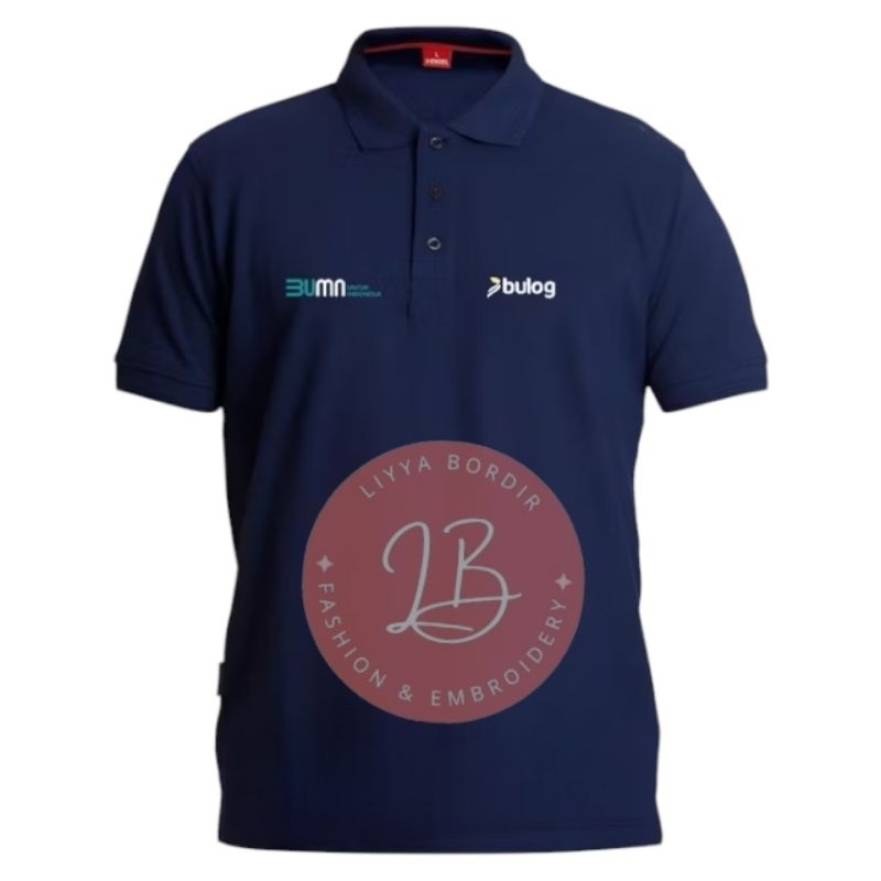 Kaos Kerah Bumn PNM Kaos Polo pnm Lengan pendek Bordir