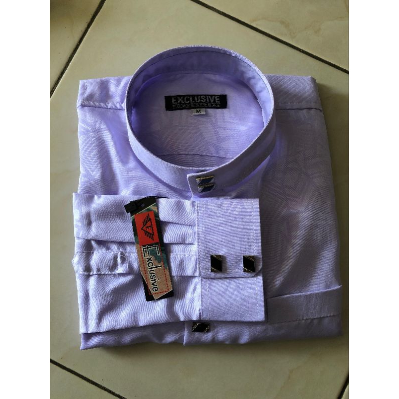 Koko sultan embos putih hitam lengan panjang