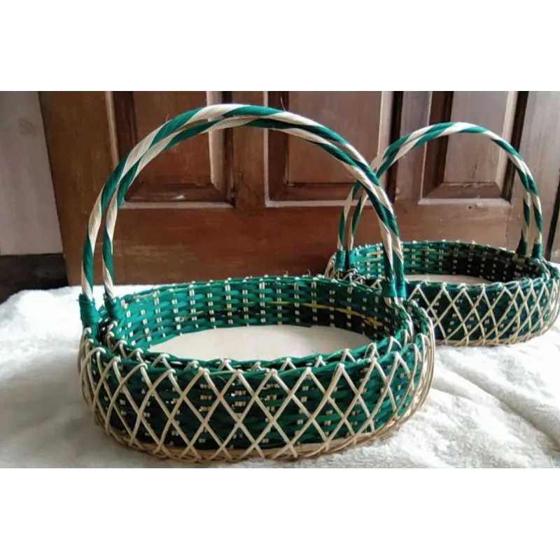 keranjang parcel buah model nanasan tangkai 1 set isi 2 pcs