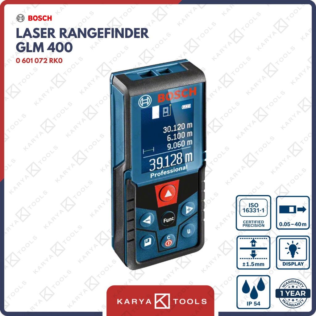 Bosch GLM 400 Laser Rangefinder / Meteran Laser Digital 40 Meter