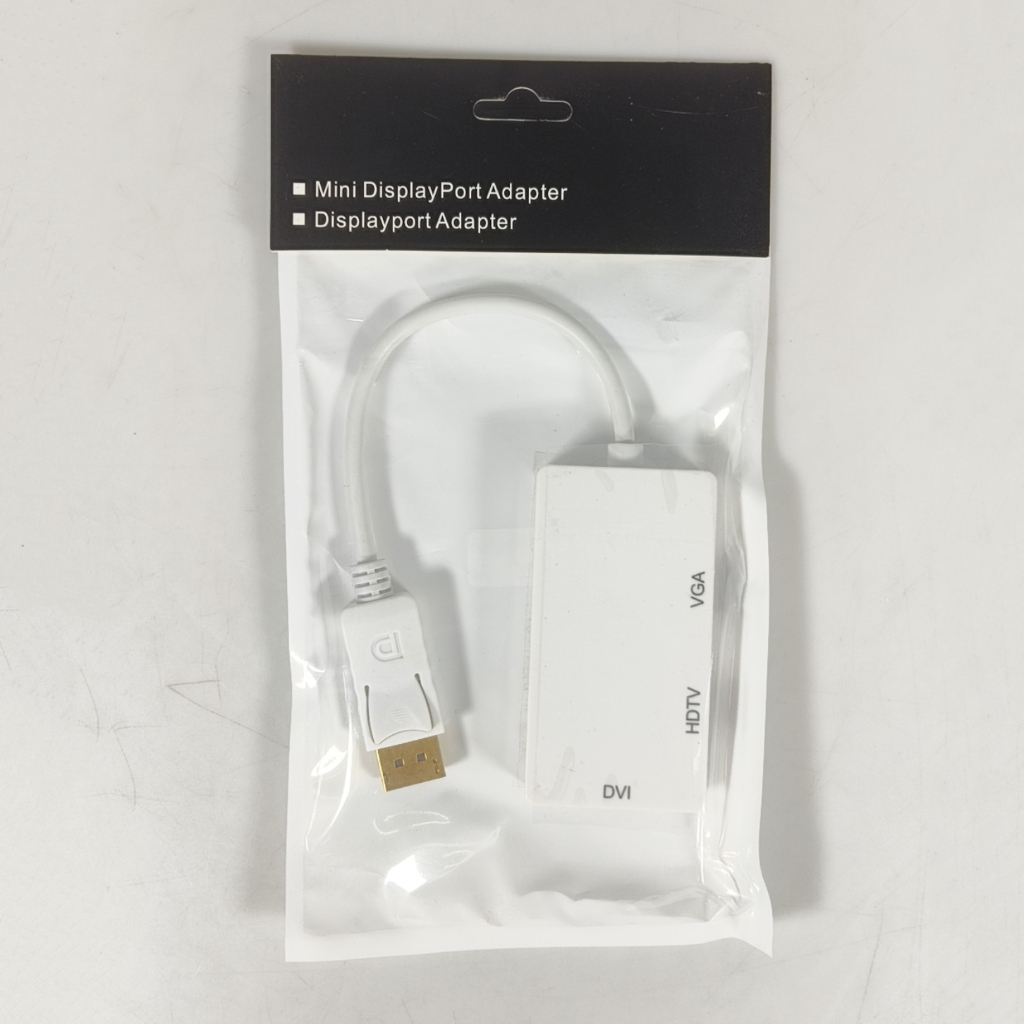 PP Adaptor Converter Display Port DP to HDMI VGA DVI Full HD Pengubah Monitor Jadul CPU 3in1 1080p