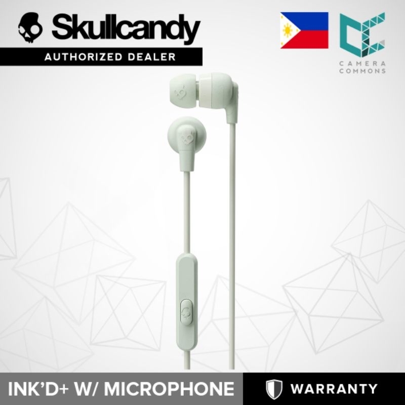 Skullcandy Ink'd+ In-Ear Original 100% Earphone With Mic Headset Bass Stereo