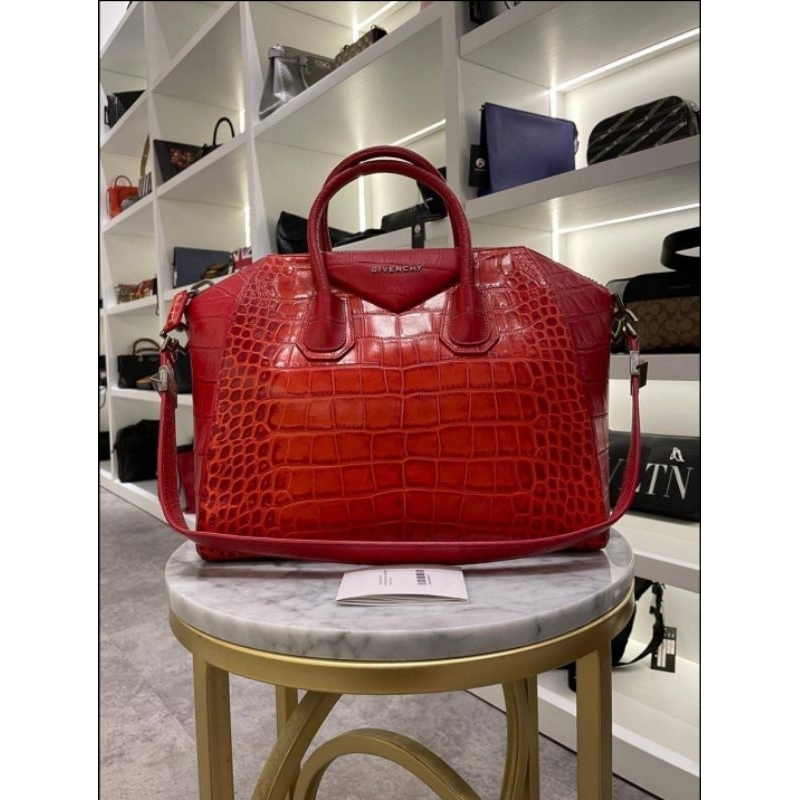 Givenchy Antigona Croco Leather Bag *Very Rare*