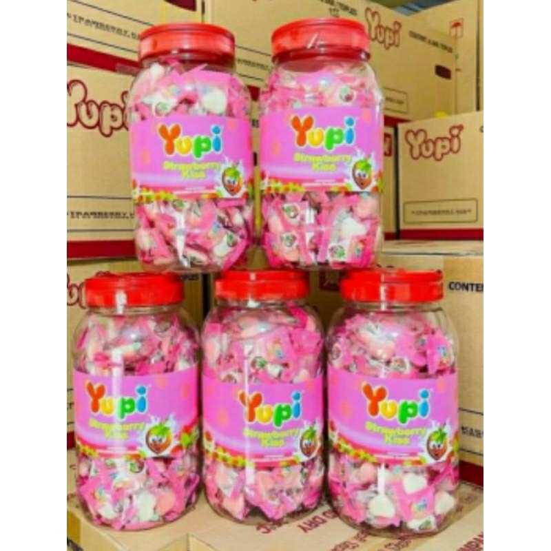 

permen yupi kiss jar