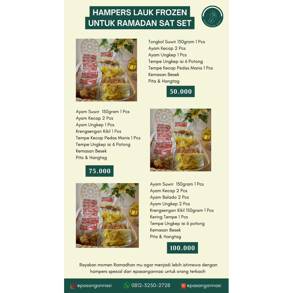 

HAMPERS LAUK FROZEN - KHUSUS MALANG