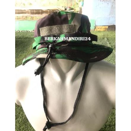 Topi Rimba Motif Malvinas Tali Kepala Topi Camping Tactical Bahan Velbed Velcro