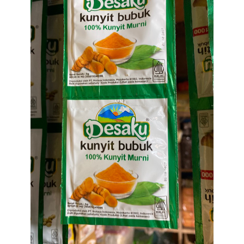 

Kunyit bubuk Desaku | 1 renceng isi 12 | Kunyit bubuk