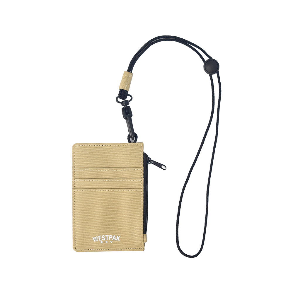 WESTPAKREV NORTH CARD HOLDER - BEIGE Dompet Pria/Wanita, Hanging Wallet, Dompet Mini Gantung, Id Car