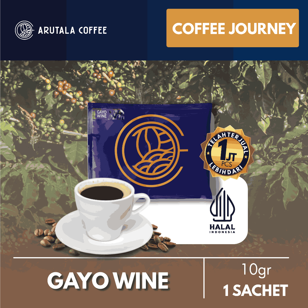 

ARUTALA Coffee Journey - Arabika Gayo Wine (1 Pcs - 10gr)