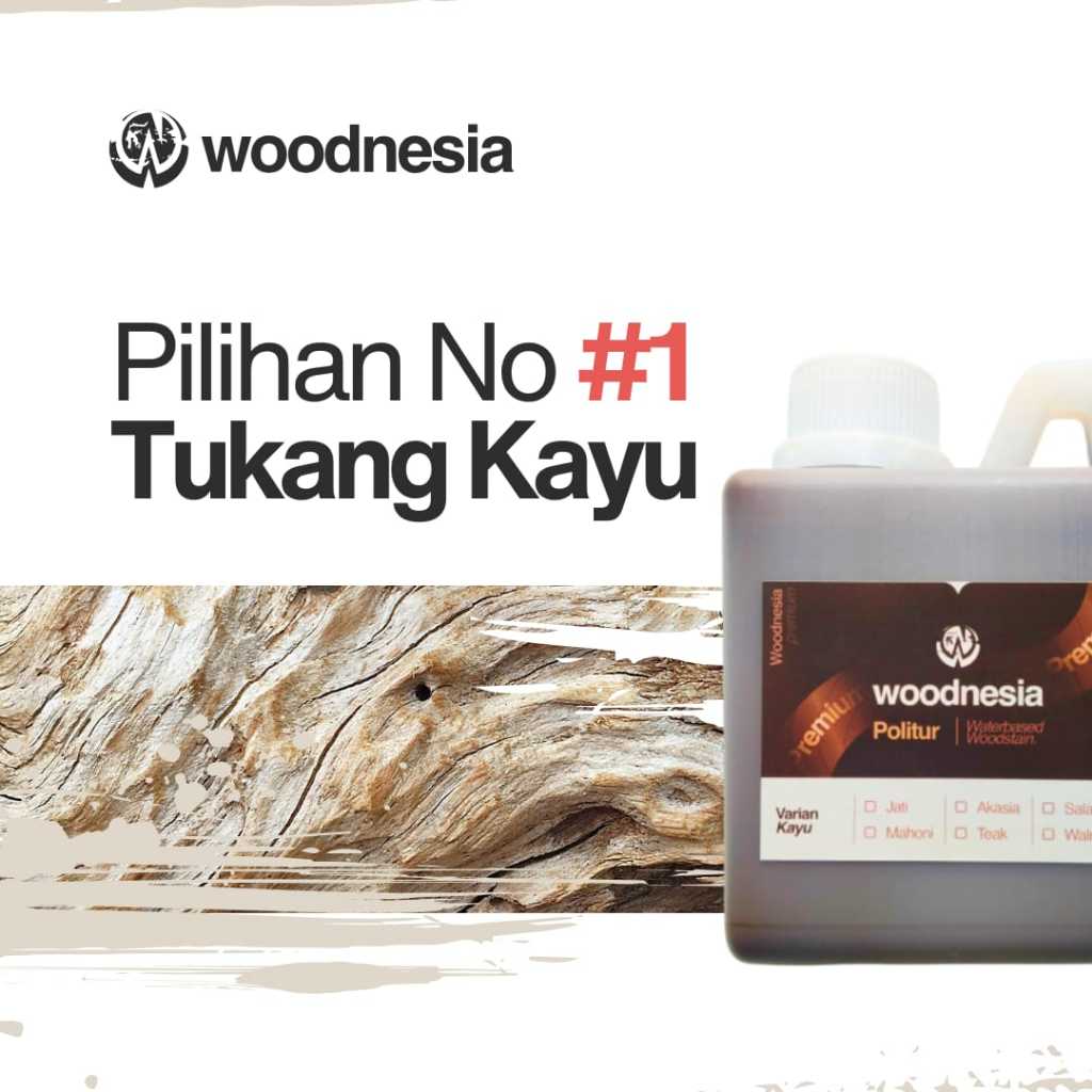 Plitur Premium Politur Air Waterbased Seperti Propan Mowilek Woodnesia 500gr