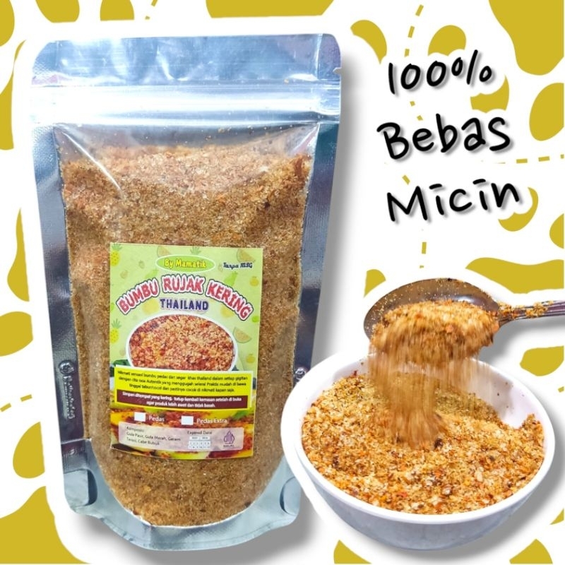 

Sambal Rujak Thailand Instan / Bumbu Buah Tabur Kocok kopyok Extra Pedas bebas MSG