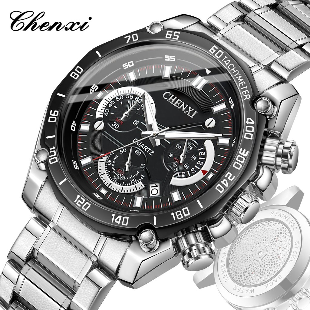 Jam Tangan Pria Anti Air CHENXI 00929A otomatis tahan air Analog rantai Arloji automatic Pria Terbar