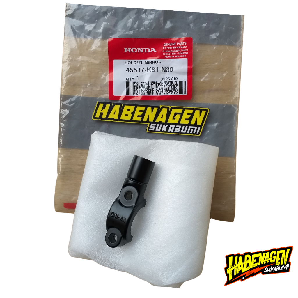 Holder Mirror Dudukan Pangkon Kaca Spion Honda Beat Street Scoopy Vario Genio FI Original Ahm