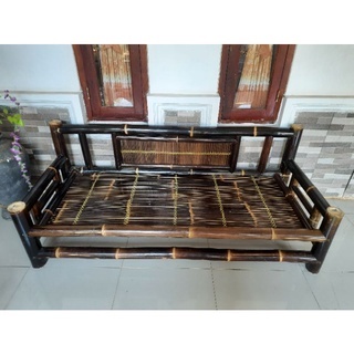 kursi besar bambu hitam panjang +- 1,9 meter ongkir otomatis