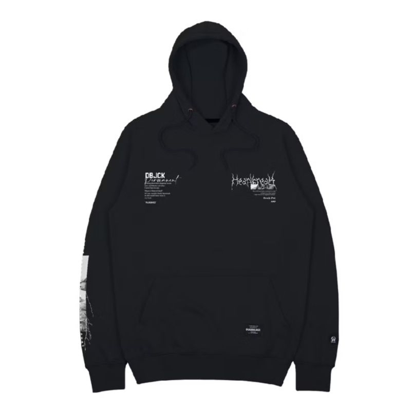 Dobujack hearbreak black hodie kualitas bagus.