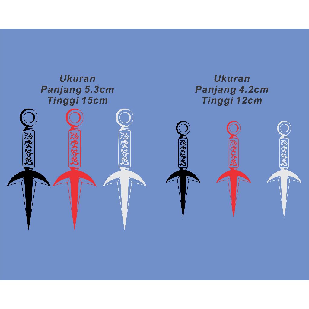 Stiker Kunai Minato Naruto | Sticker Cutting Kunai Minato Hokage 4 Naruto Motor Mobil