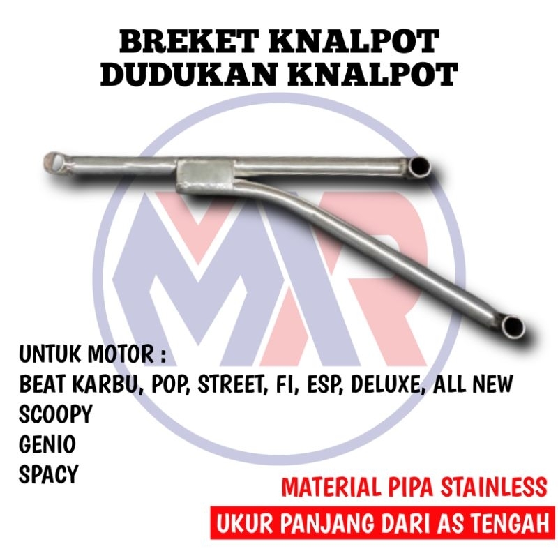 Breket Knalpot/ Dudukan Knalpot Racing Stainless Beat Scoopy Genio Spacy