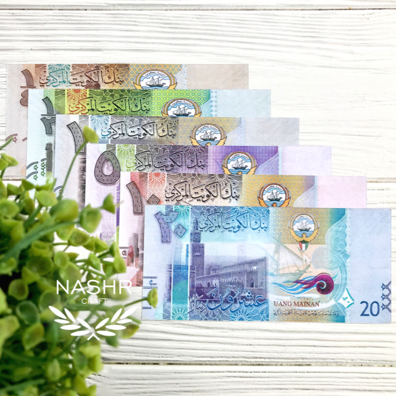 Replika Uang Mainan Dinar Kuwait - HARGA SATUAN, GAMBAR SATU SISI, MIN ORDER 5 PCS, BISA MIX Aksesor