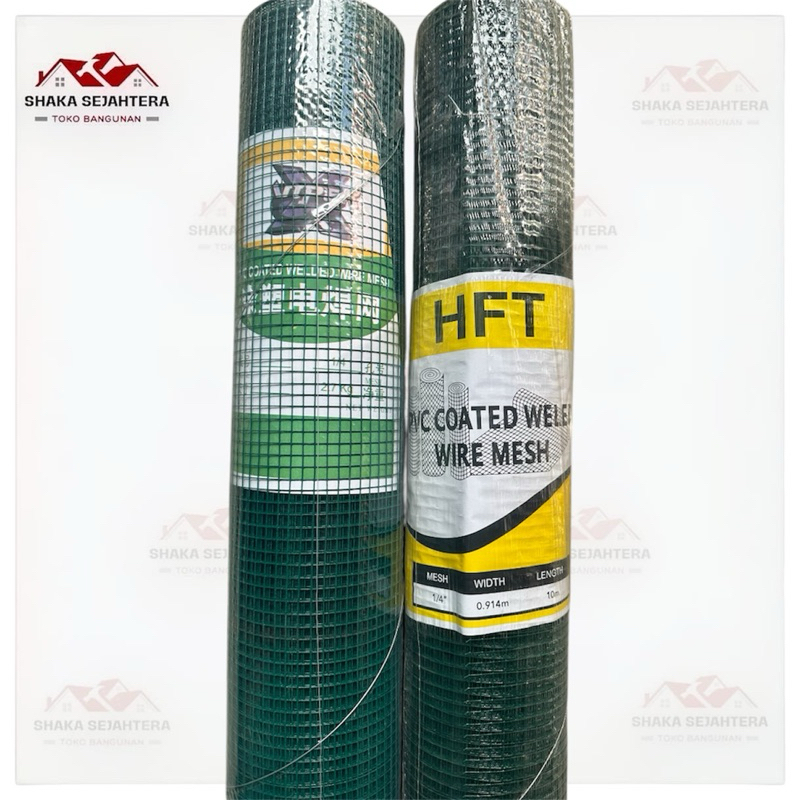 KAWAT RAM LOKET PVC Hijau Ayakan Kandang 1/4 1 Roll